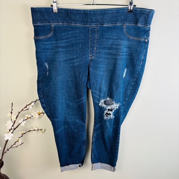 Old Navy Distressed Rockstar Super Skinny Ankle Jeggings Size 24 - Picture 2 of 4